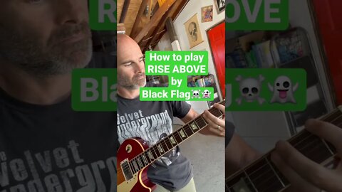 How to play the intro to Rise Above by Black Flag / Greg Ginn