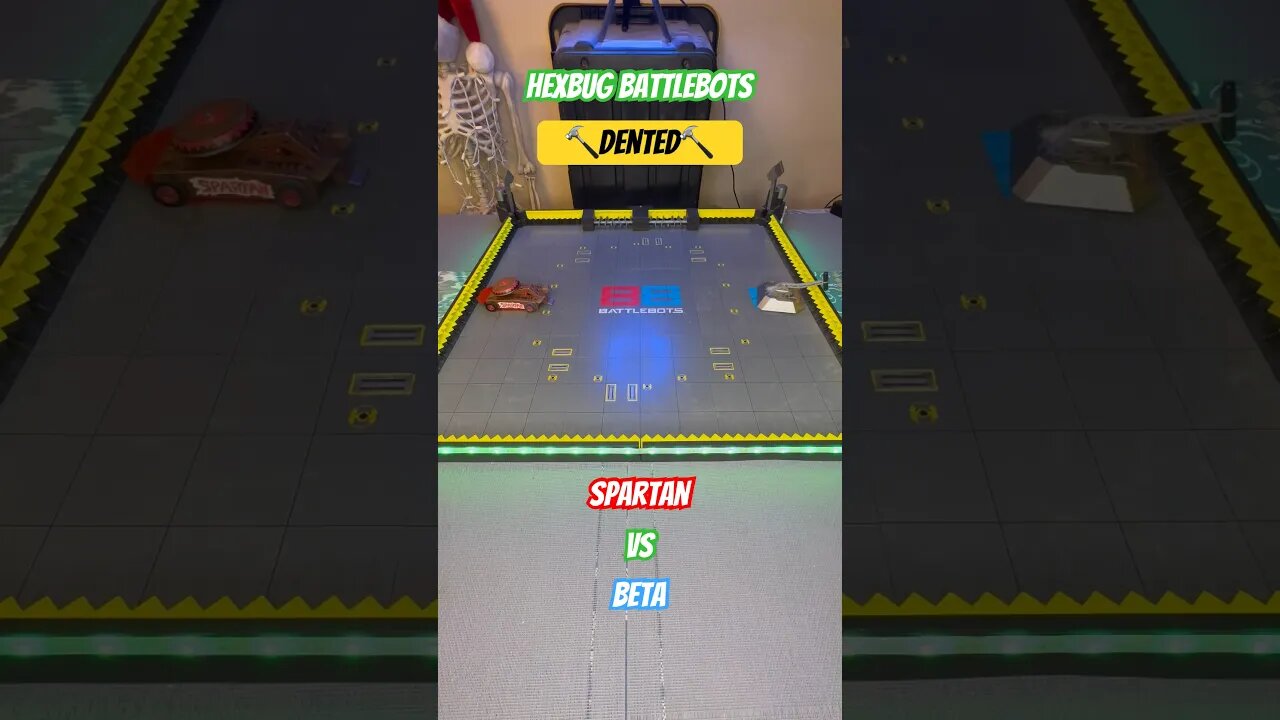 Spartan vs Beta 🔨Dented🔨 Hexbug Battlebots #hexbugbattlebots #hexbugvideos #battlebots #shorts