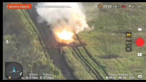 Cooked up: Russian Lancet drone detonates munitions inside Ukrainian T-64 tank in Zaporozhye