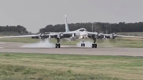 Tu-95MS Samara Strategic Bomber At High Altitude Sound