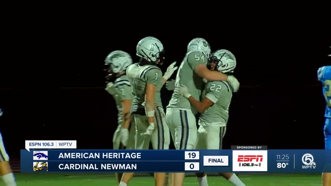 American Heritage shuts out Cardinal Newman
