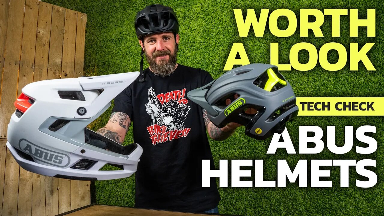 ABUS CliffHanger and AirDrop Helmets - Tech Check #mtb #mountainbike