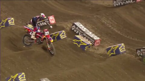 Michael Mosiman goes down in A3 Supercross