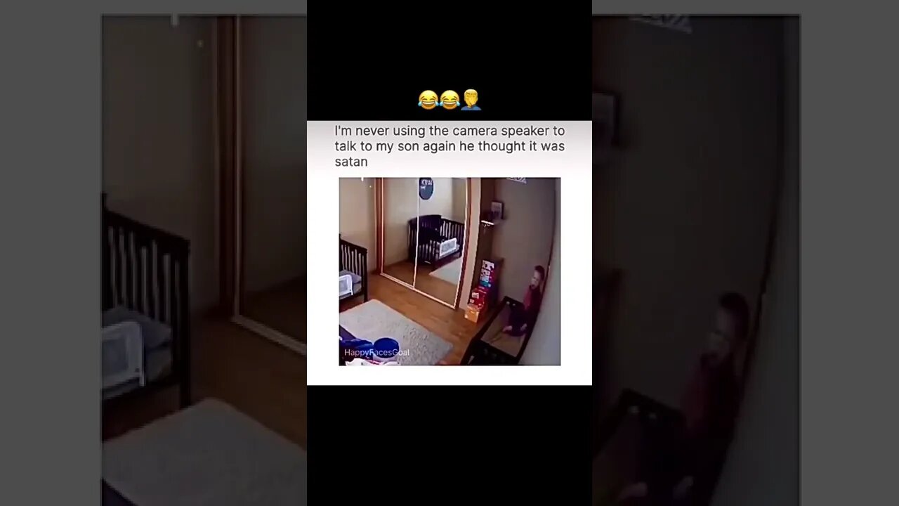 Camera speaker scares child..