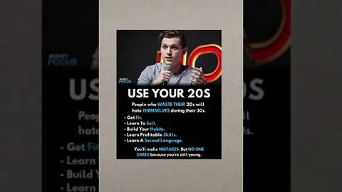 Use Your 20s To Do This tiktok wealthbible