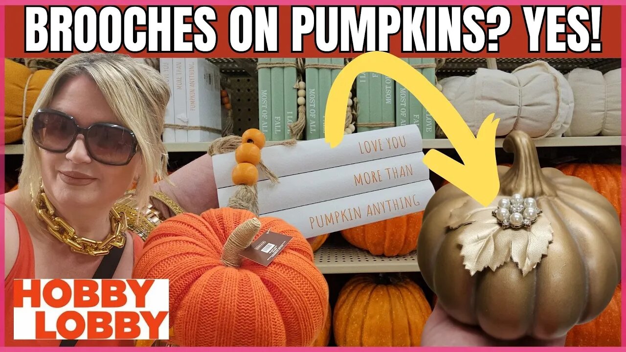 CODE ORANGE at Hobby Lobby | Brooches on Pumpkins?! | Store Walk Thru | #hobbylobby #codeorange