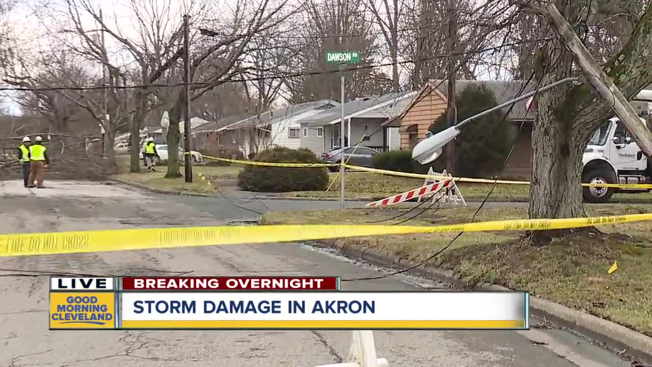 Severe storms cause damage, power outages in Akron