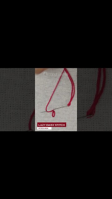 How to Start Embroidery - Lazy daisy stitch