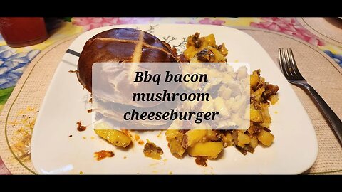 Bbq bacon mushroom cheeseburgers #cheeseburger