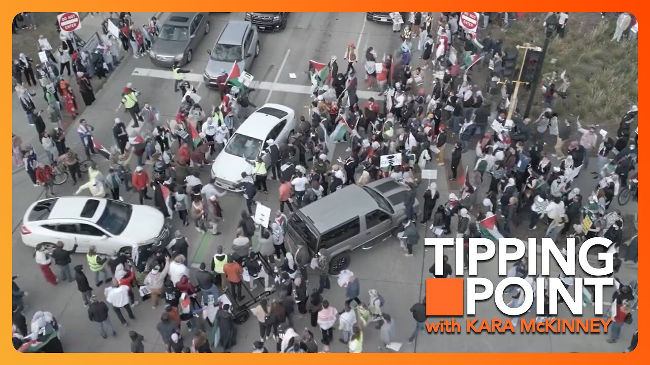 Pro-Hamas Rioters Terrorize Man in Car | TONIGHT on TIPPING POINT 🟧