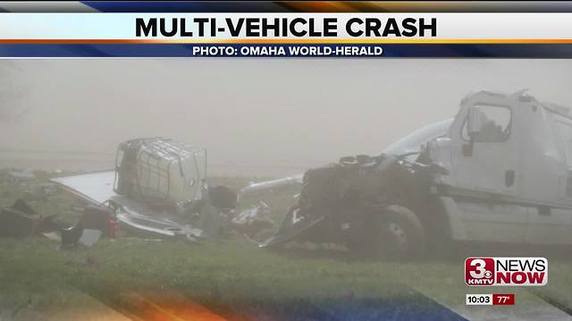 Blowing dust causes dangerous driving conditions on I-80
