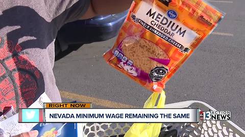 Minimum wage rate will not increase in 2018 for Nevada workers