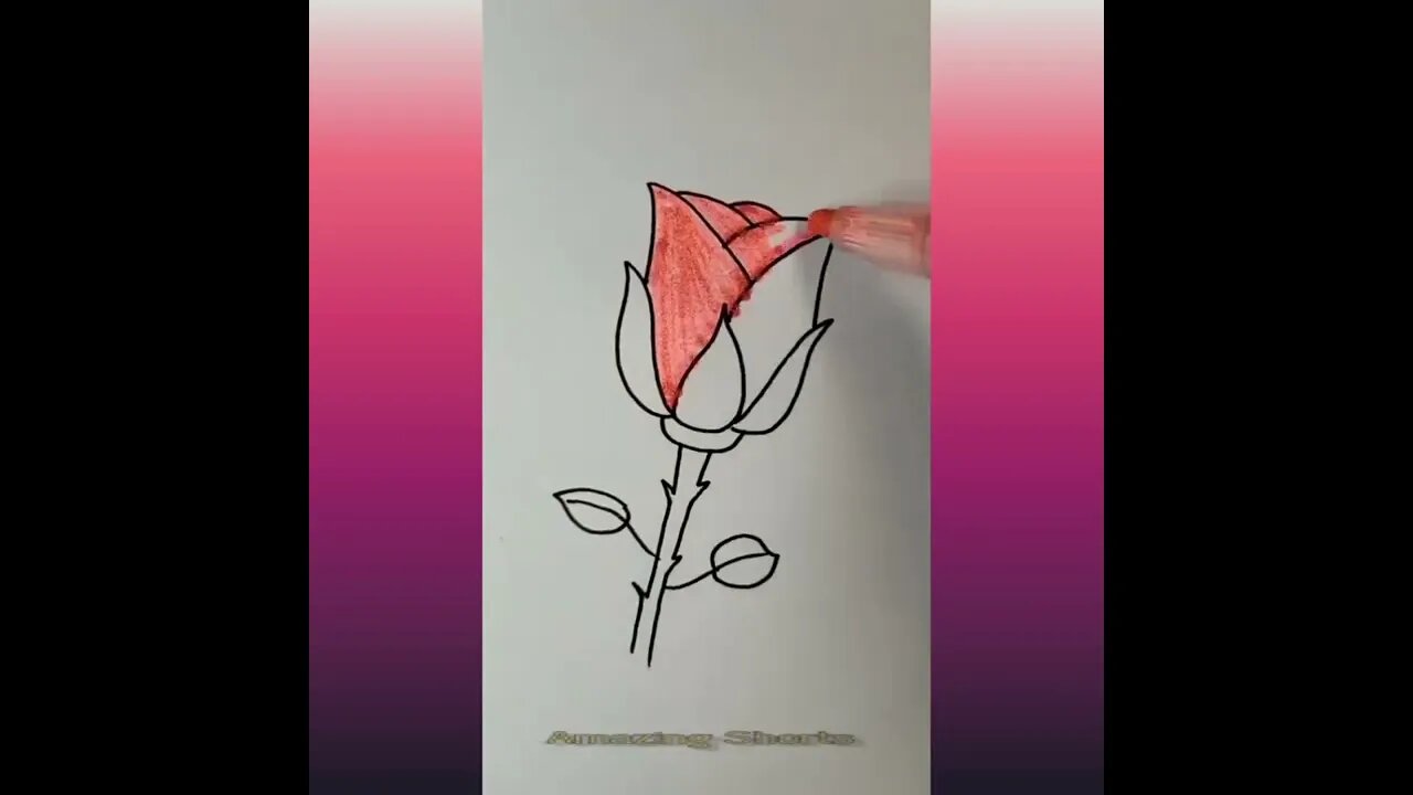 Amazing Drawing Work Rose #shorts #short #drawing