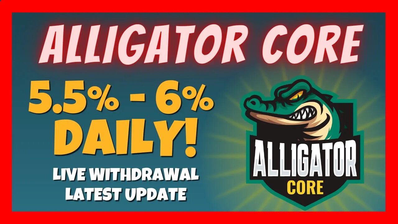 Alligator Core Review 🐊 5.5% to 6% In Daily ROI For 30 Days 🚀 Is It Paying❓ My First Week 🎯