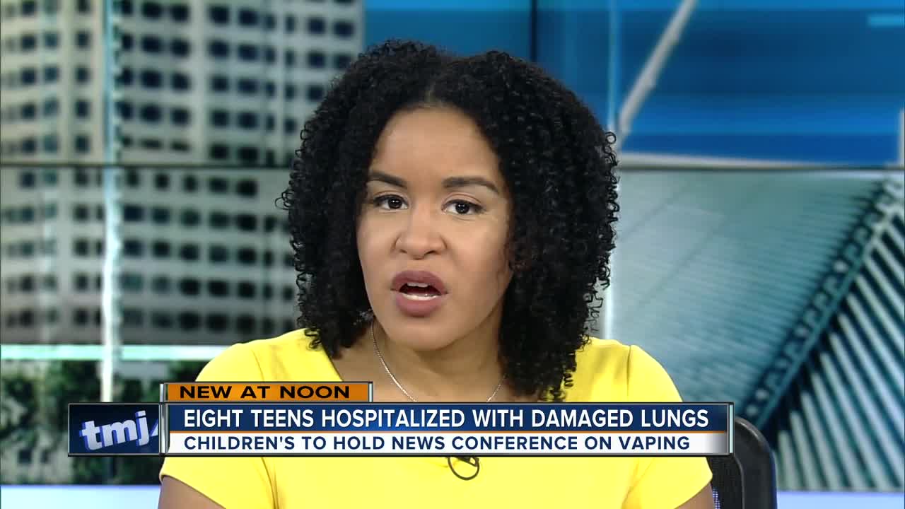 Children's Hospital: Eight teens hospitalized with lung damage possibly due to vaping