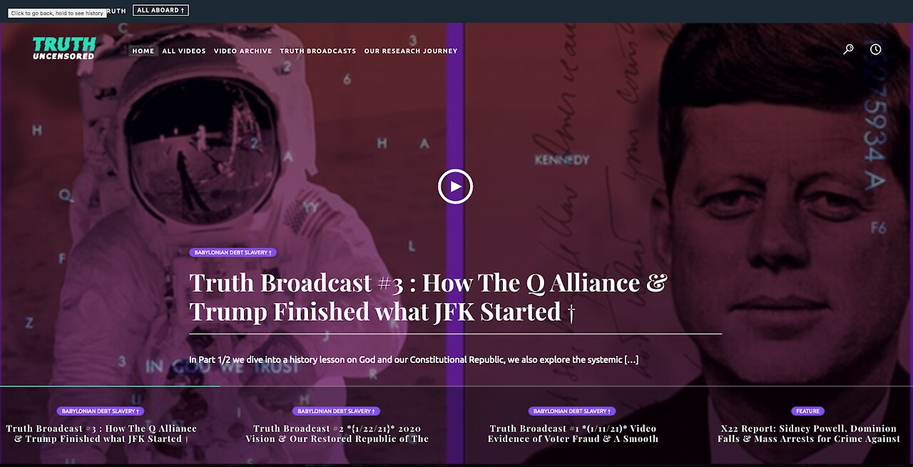 Truth Broadcast #3 *{2/2/21}* Part 2 : How The Q Alliance & Trump Finished what JFK Started †