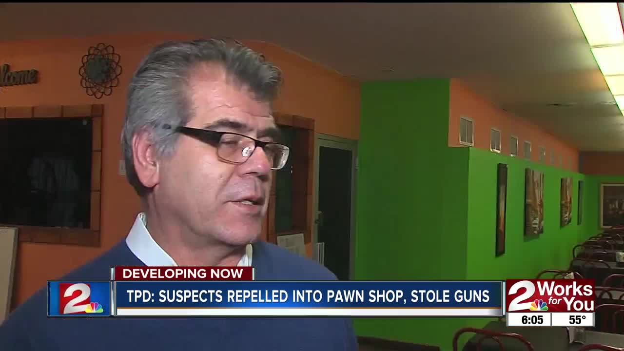 TPD: Suspects rappelled into pawn shop, stole guns