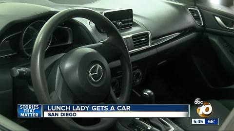 High School Lunch Lady gets a car