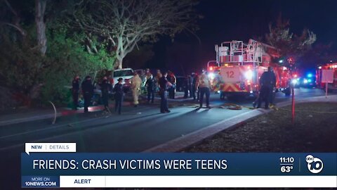Friends ID crash victims as teenagers