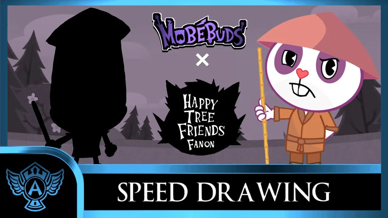 Speed Drawing: Happy Tree Friends Fanon - The Panda Dad | Mobebuds Style