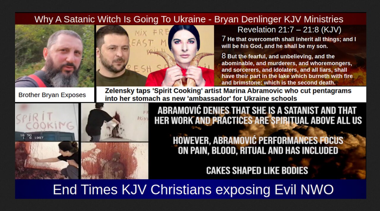 Why A Satanic Witch Marina Abramovic is Going To Ukraine – Brother Bryan Exposes Them