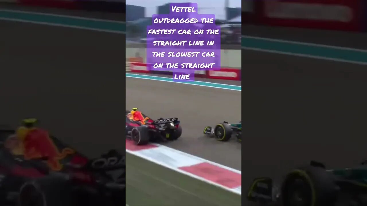 Vettel outdragged the fastest car on the straight line in the slowest car on the straight line