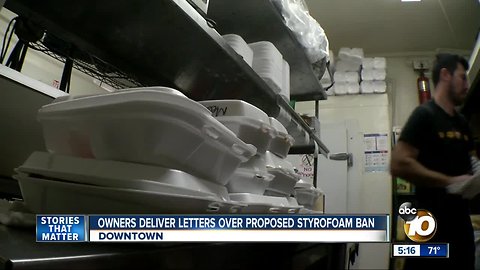 Restaurant owners protest proposed styrofoam ban