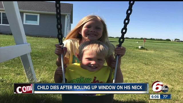Child dies after rolling up window on his neck