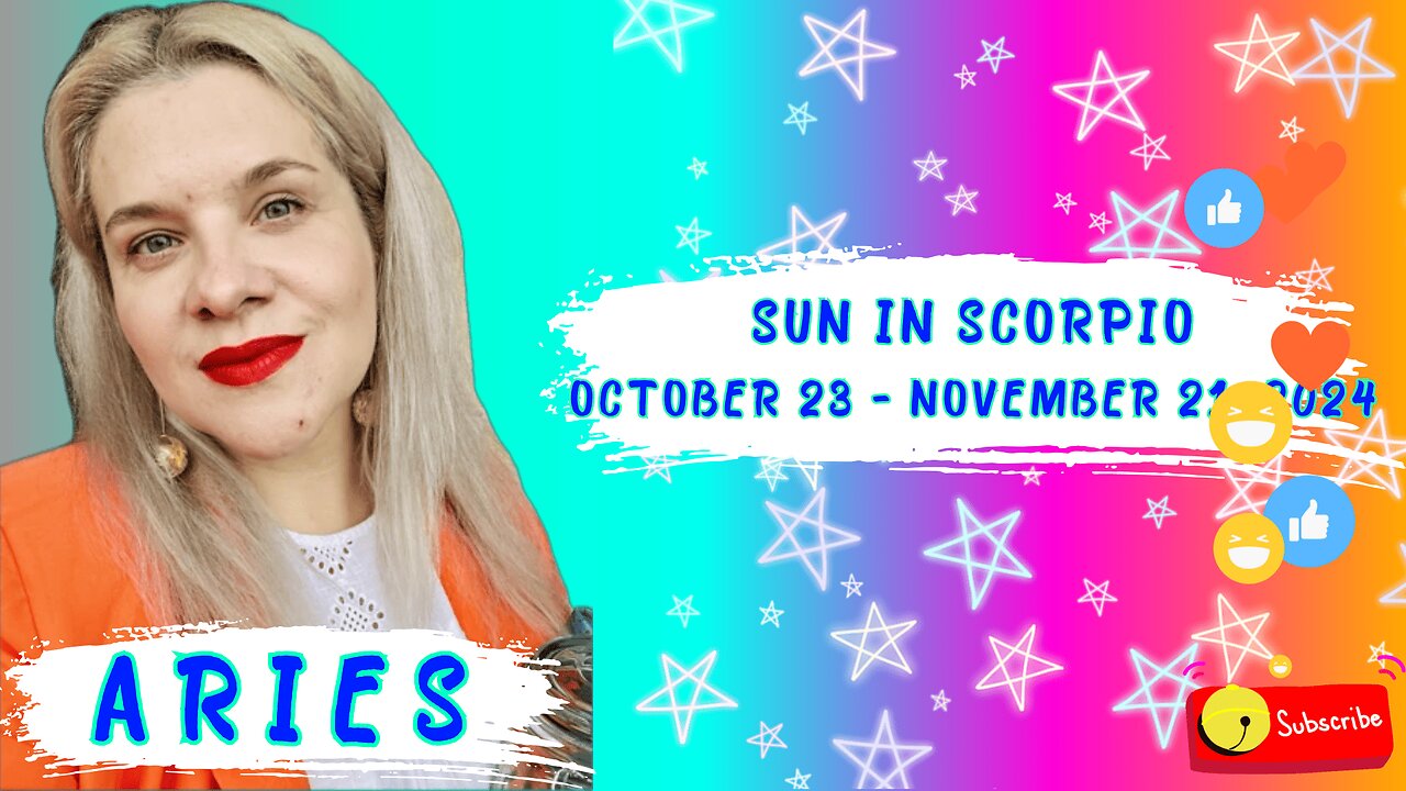 ARIES - SUN IN SCORPIO OCTOBER 23 - NOVEMBER 21, 2024 #HOROSCOPE #ASTROLOGY #ELENAMINA #ARIES