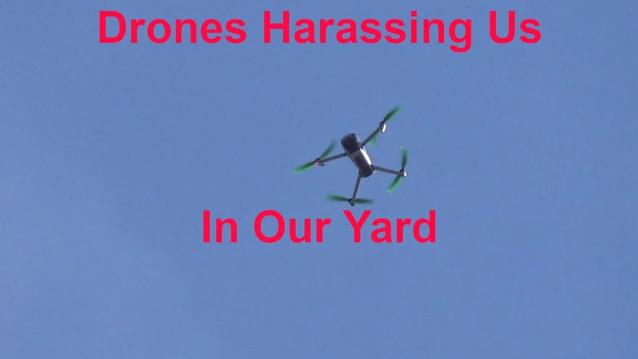 2 Drones Harassing Us In Our Own Yard