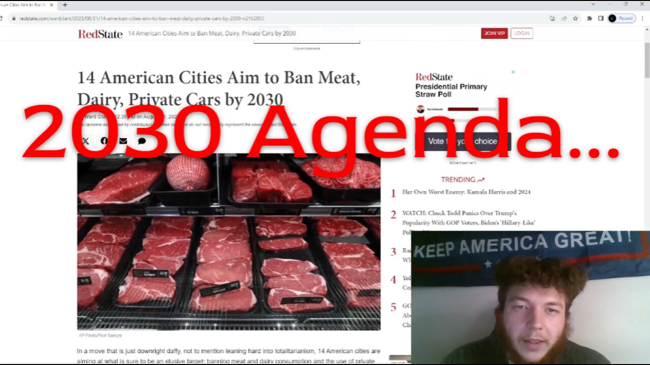 U.S.A Planning No Meat, Private Cars & MORE?!