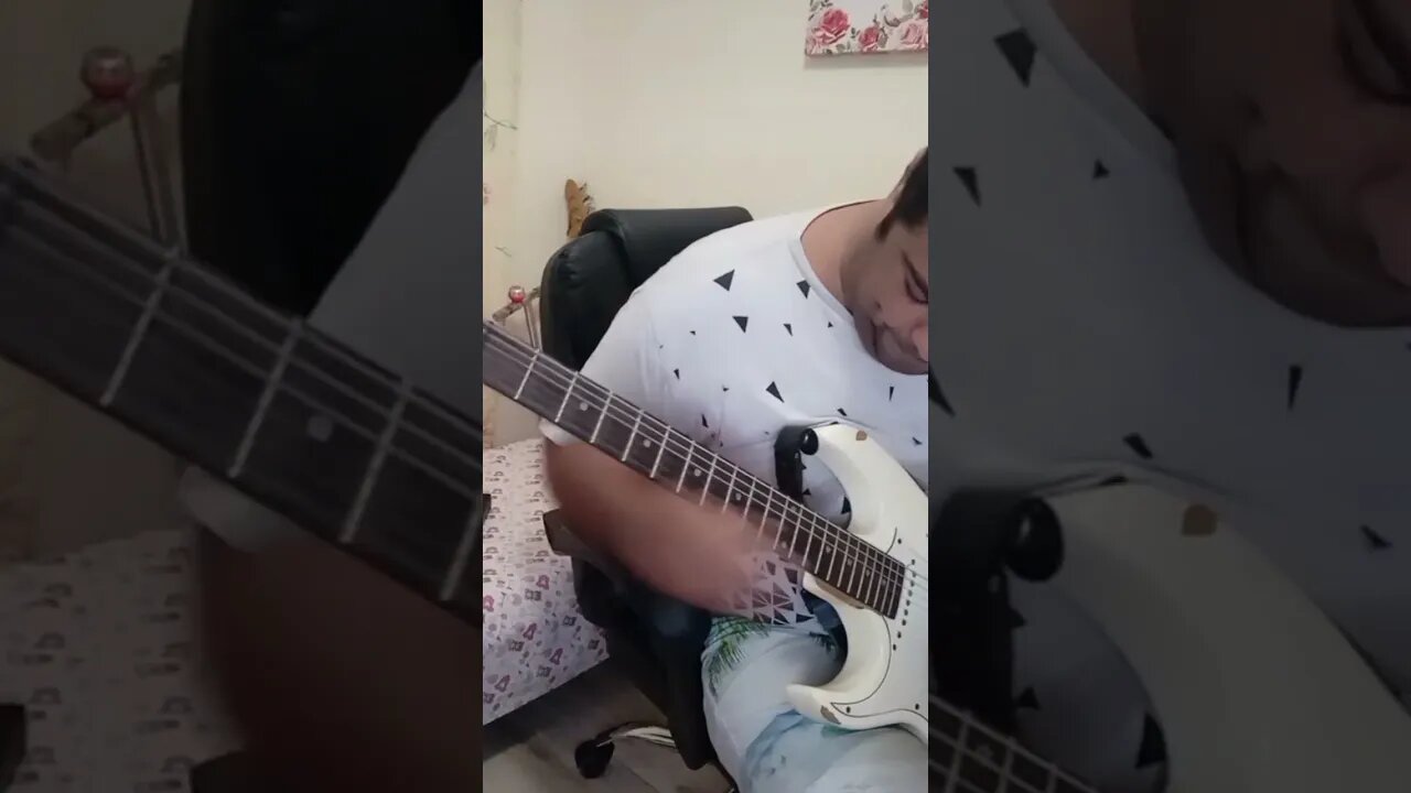 Aquecendo com algumas idéias #guitarra #guitarcover #guitarraeletrica #shorts #musica #fy #song