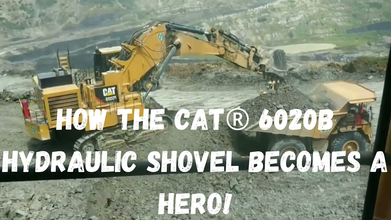 Cat® 6020B Hydraulic Shovel vs OHT Cat® 777E!