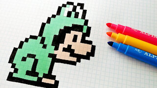 how to Draw Frog Mario - Hello Pixel Art by Garbi KW