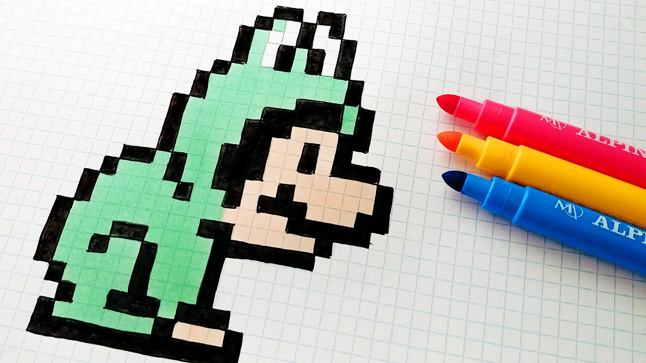 how to Draw Frog Mario - Hello Pixel Art by Garbi KW