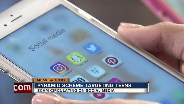 Warning of new social media pyramid scheme that is targeting teens