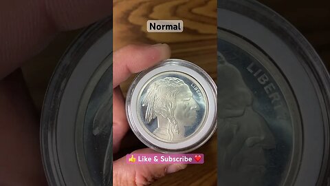 High Relief vs Normal Buffalo Round #Silver #Shorts