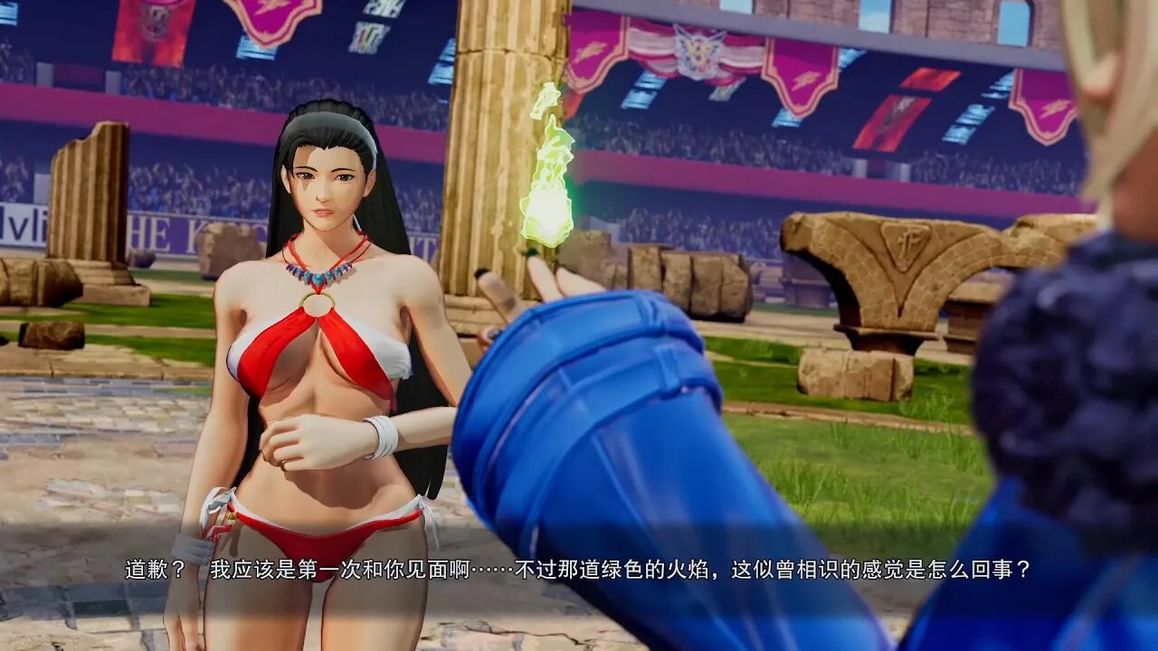 The King of Fighters XV mod SNK格斗游戏拳皇15神乐千鹤Chizuru 神楽 ちづる性感泳衣皮肤VS阿修·克里门森（艾森·古立逊）剧情