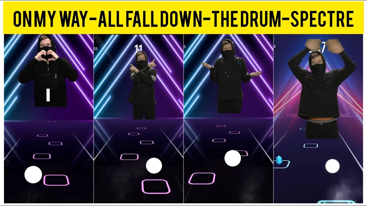 alan walker songs the drum lyrics bonus & Spectre | Tiles Hop: EDM Rush!