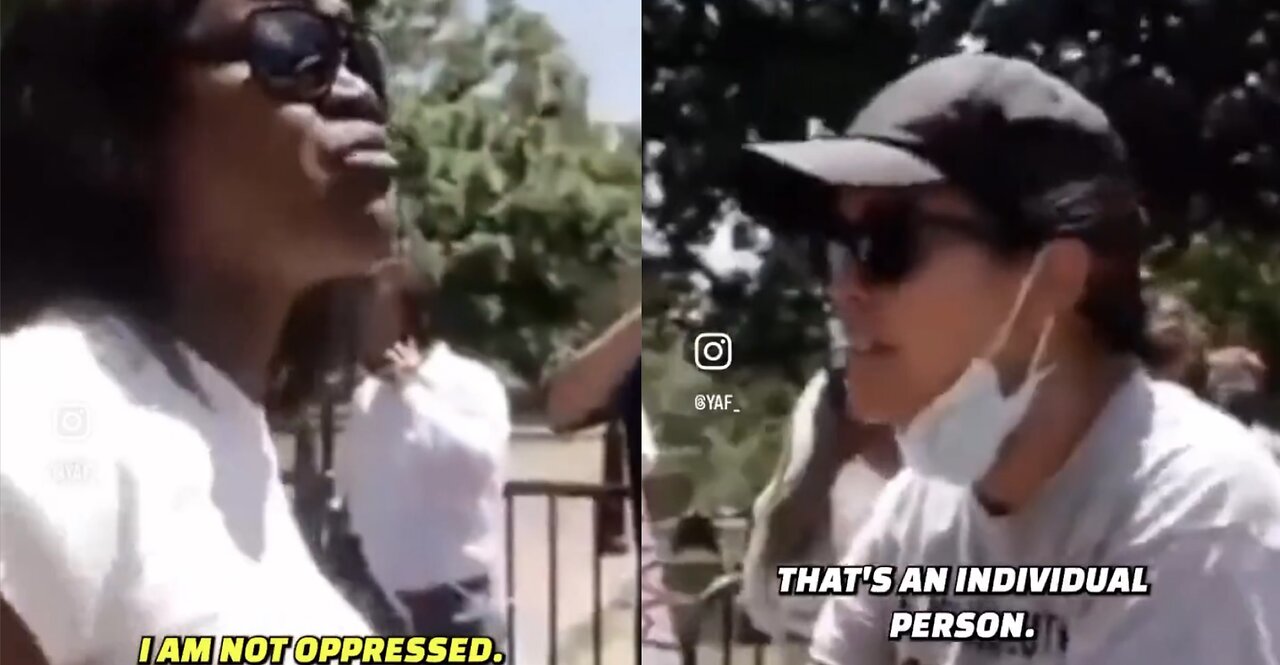 Black immigrant puts an annoying white liberal in her place at a BLM protest