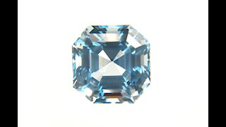 Stunning Sky Blue Topaz Perfect Asscher Cut 14.95 x 14.7 mm