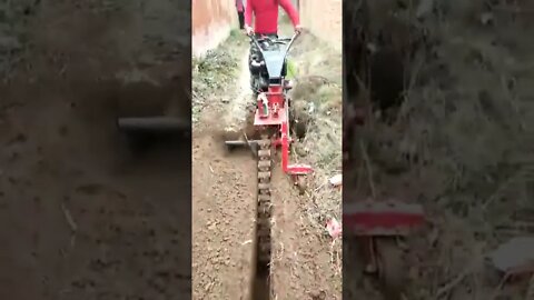 diesel Engine walk type small trencher for garden
