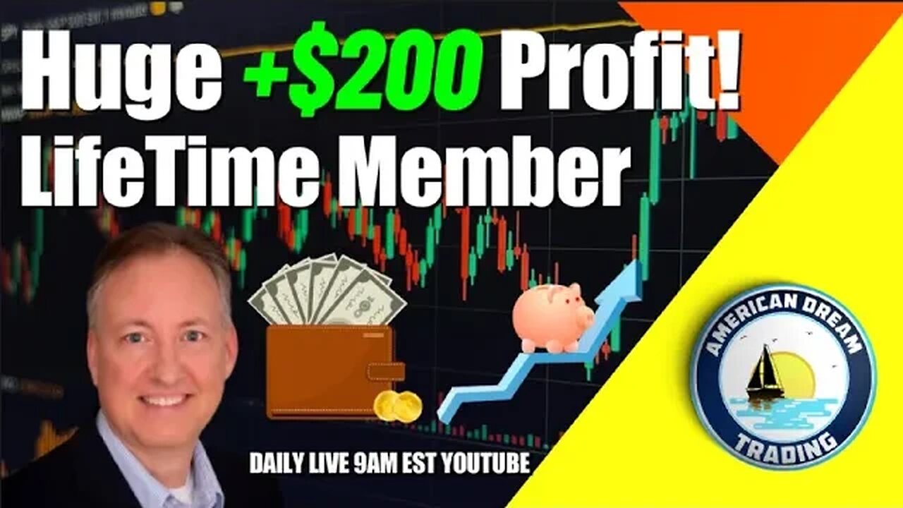 Huge +$200 Profit Lifetime Member Stock Market Profit