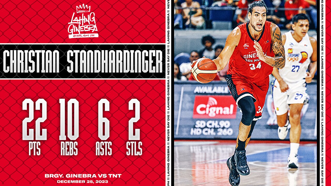 Christian Standhardinger Highlights [Brgy. Ginebra vs TNT | Dec. 25, 2023]