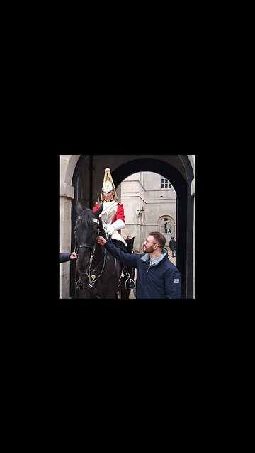 Did he offer the mint to the horse or the guard 😆 #horseguardsparade