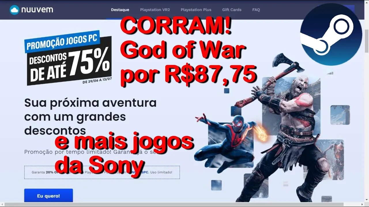 Promoção Jogos Sony na Nuuvem/Steam