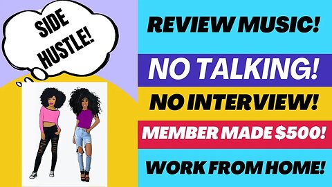 No Experience No Talking No Interview Work When You want Member Made $500 Work From Home #sidehustle
