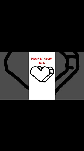 Draw a 3D Heart Easy and Fast #drawing #art #doodle