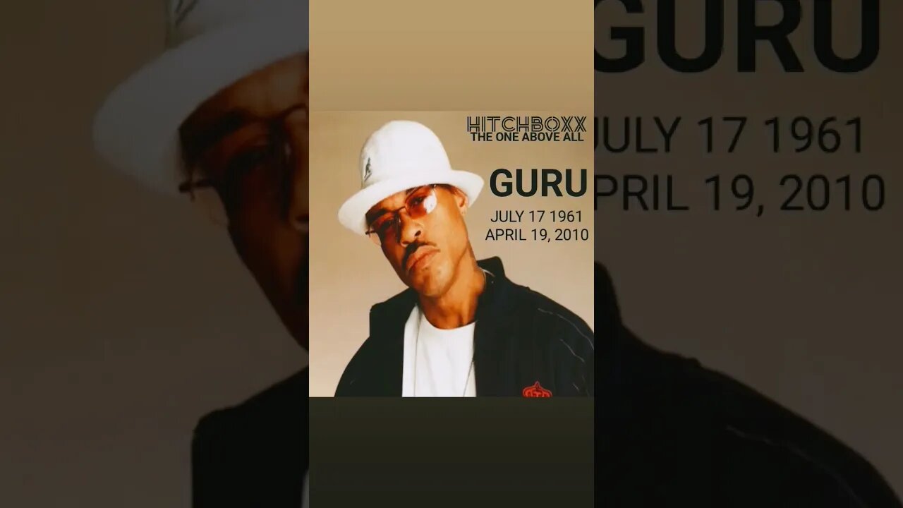 CO FOUNDER OF HIP-HOP GROUP GANG STARR GURU PASSED AWAY ON THIS DAY REST IN POWER!