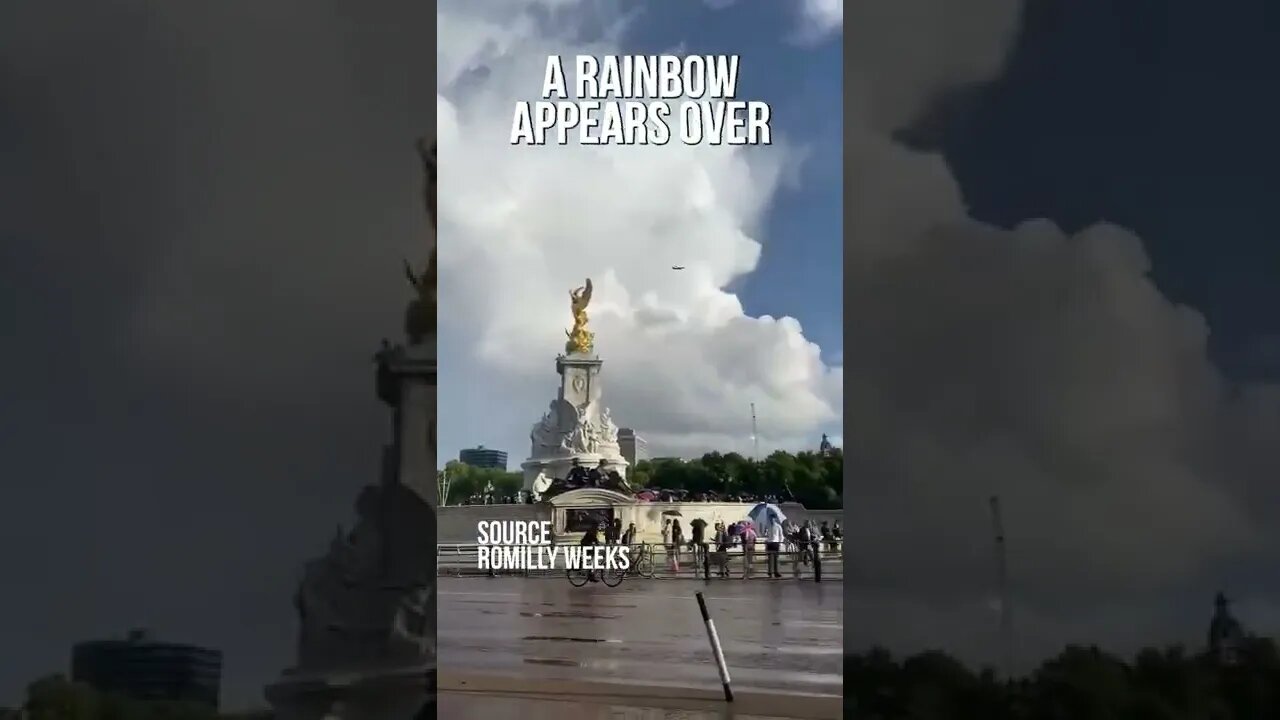 A Rainbow Appears Over Buckingham Palace